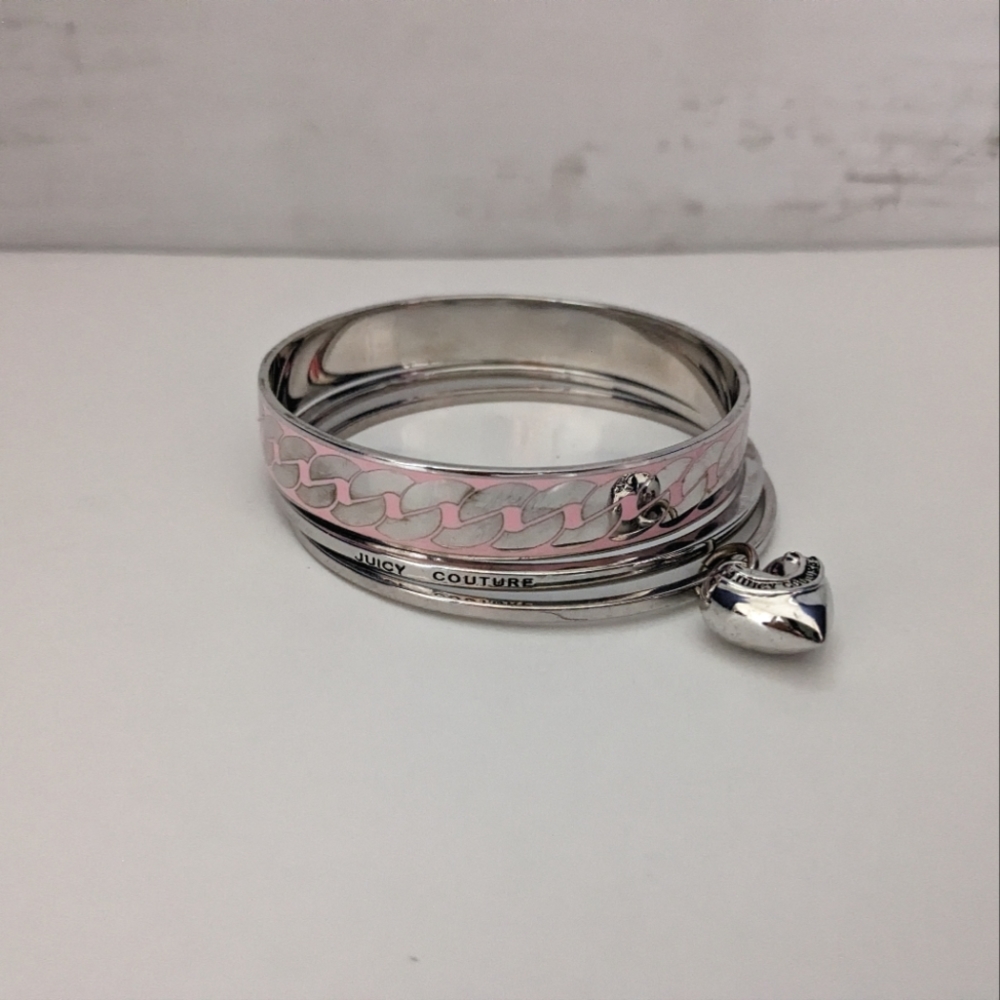 Juicy Couture Vintage Y2K Set of 3 Bangle Bracelets